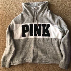 Vs PINK crop cowneck sweat shirt